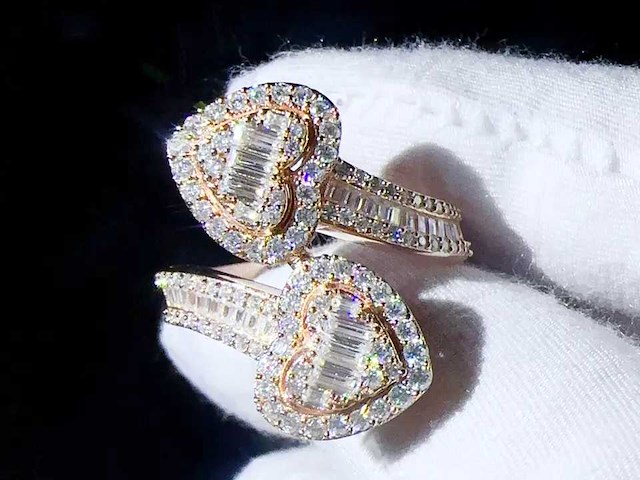 Emerald hart design ring - afbeelding 2 van  3