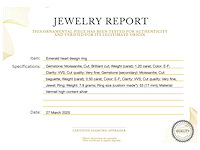 Emerald hart design ring - afbeelding 3 van  3