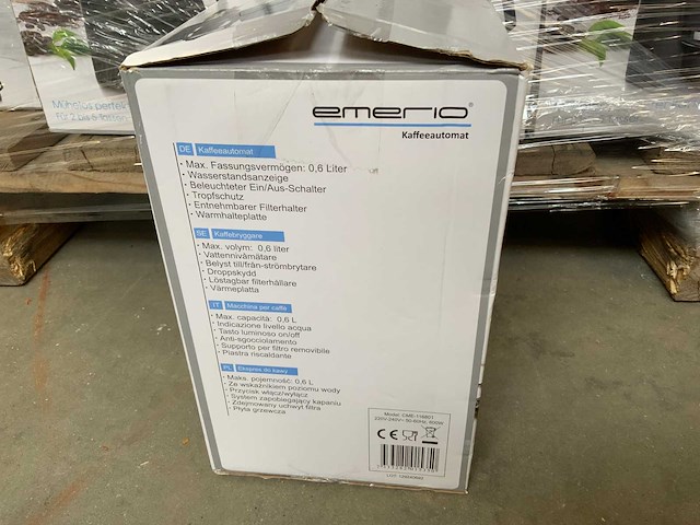 Emerio cme-116801 koffiezetapparaat (54x) - afbeelding 4 van  6
