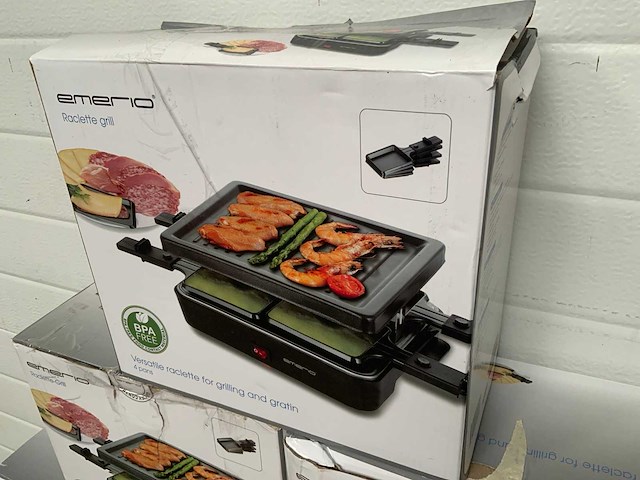 Emerio rg-120656.6 raclette grill (9x) - afbeelding 1 van  4