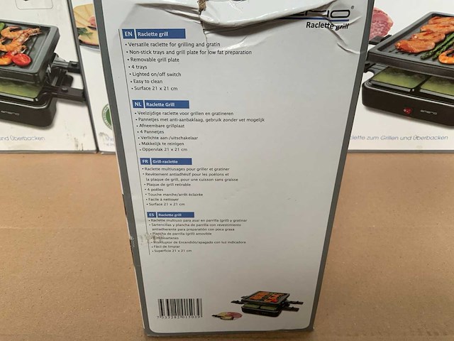Emerio rg-120656.6 raclette grill (9x) - afbeelding 3 van  4