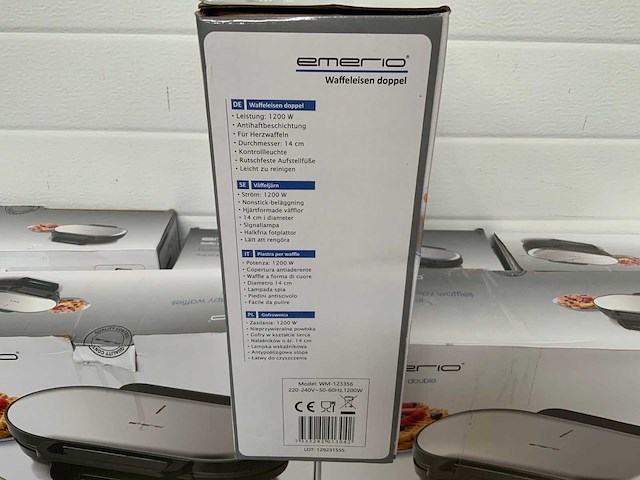 Emerio wm-123356 wafelijzer (17x) - afbeelding 2 van  2
