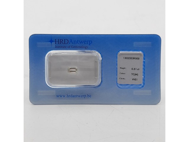 Emeroude geslepen diamant, 0,51 karaats (vvs1) - afbeelding 1 van  7