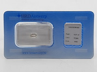 Emeroude geslepen diamant, 0,51 karaats (vvs1)