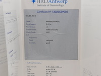 Emeroude geslepen diamant, 0,51 karaats (vvs1) - afbeelding 6 van  7