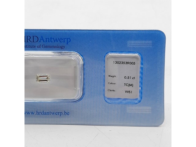 Emeroude geslepen diamant, 0,51 karaats (vvs1) - afbeelding 3 van  7