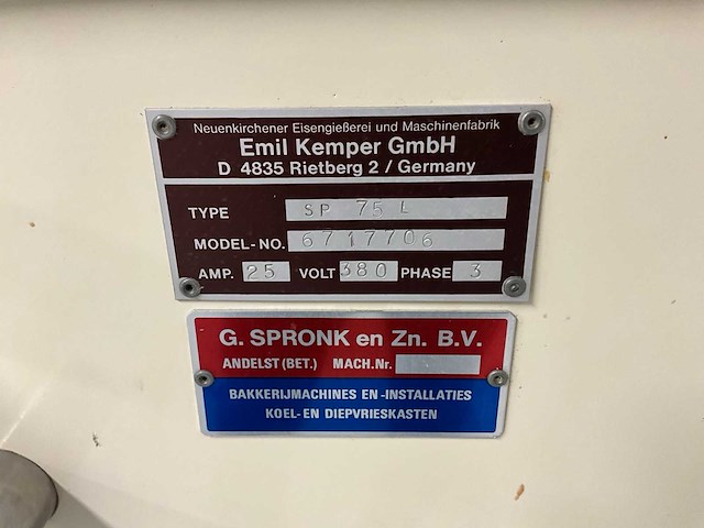 Emil kemper sp 75 l spiraalkneder - afbeelding 7 van  7