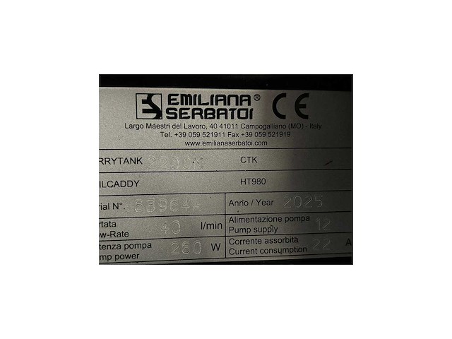 Emiliana serbato - diesel tank - 2200m - ht980 - overig - afbeelding 2 van  2