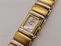 Emka geneva doublé gouden dameshorloge met parelmoer wijzerplaat - afbeelding 2 van  8