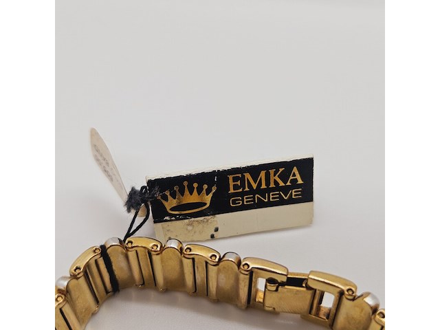 Emka geneva doublé gouden dameshorloge met parelmoer wijzerplaat - afbeelding 7 van  8