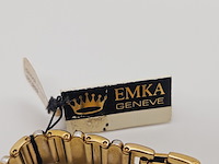 Emka geneva doublé gouden dameshorloge met parelmoer wijzerplaat - afbeelding 7 van  8