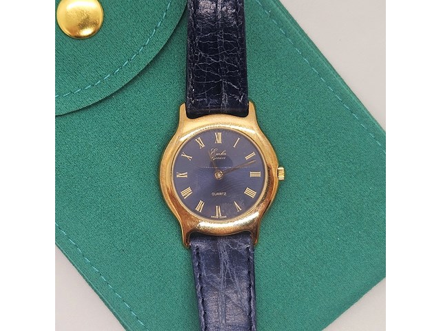 Emka genève 18kt gold electroplated dameshorloge - afbeelding 1 van  6