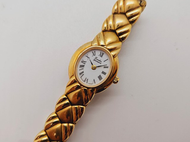 Emka geneve damsh goldplated dameshorloge - afbeelding 2 van  7