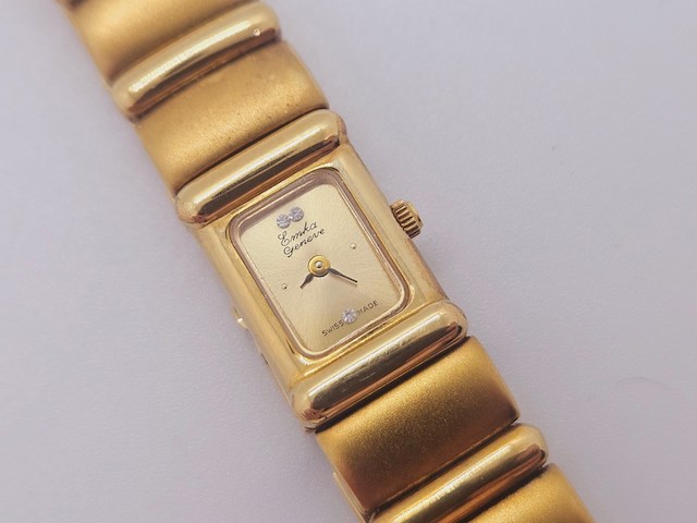 Emka geneve doublé gouden dameshorloge - afbeelding 1 van  8
