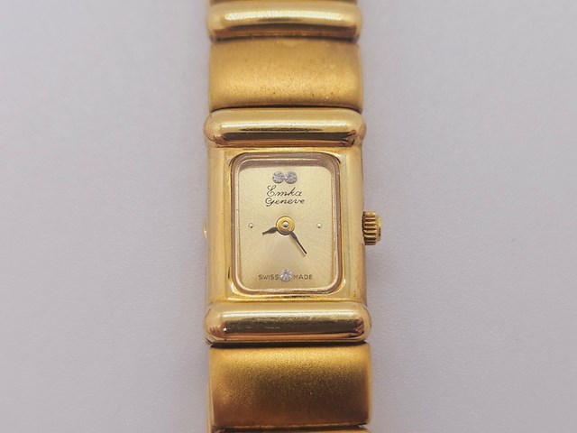 Emka geneve doublé gouden dameshorloge - afbeelding 3 van  8