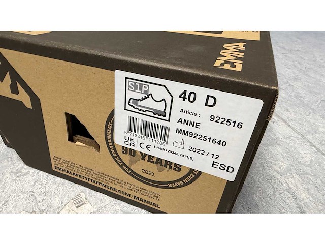Emma s1p anne - maat 40 werkschoenen - afbeelding 2 van  3