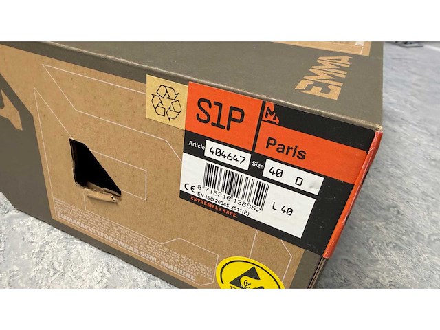 Emma s1p paris - maat 40 werkschoenen - afbeelding 1 van  3