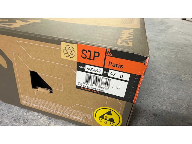 Emma s1p paris - maat 47 werkschoenen - afbeelding 1 van  1