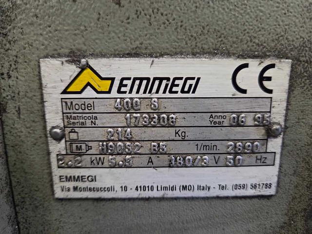 Emmegi - 1995 - 400s - afkortcirkelzaagmachine - afbeelding 4 van  9