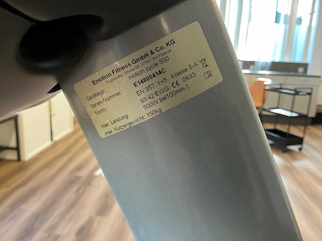 Emotion fitness motion 500 fietsergometer - afbeelding 9 van  9