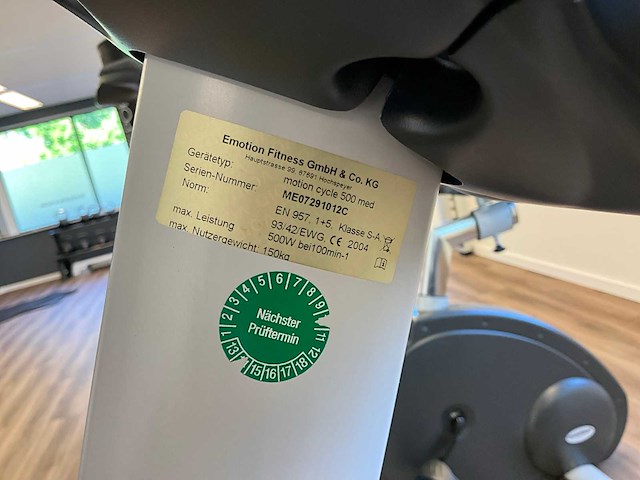 Emotion fitness motion 500 med fietsergometer - afbeelding 9 van  9