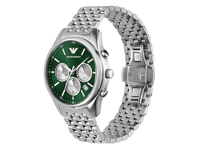 Emporio armani green dial chronograph herenhorloge - afbeelding 2 van  4