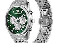 Emporio armani green dial chronograph herenhorloge - afbeelding 2 van  4