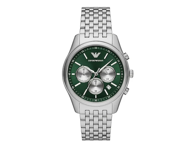 Emporio armani green dial chronograph herenhorloge - afbeelding 1 van  4