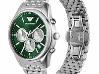 Emporio armani green dial chronograph herenhorloge - afbeelding 2 van  4
