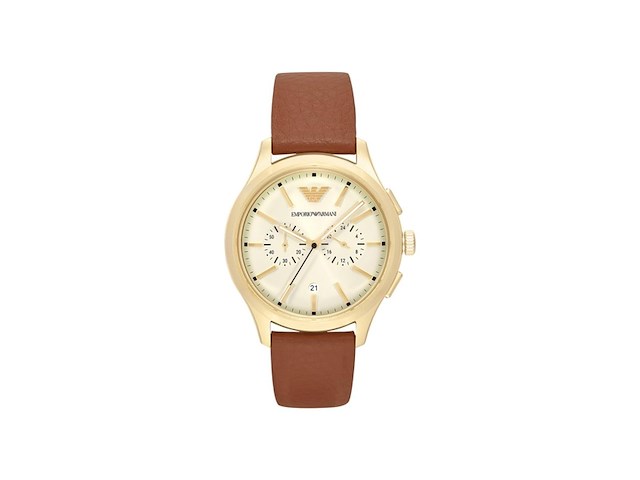 Emporio armani heren horloge 42 mm bruin - afbeelding 1 van  3