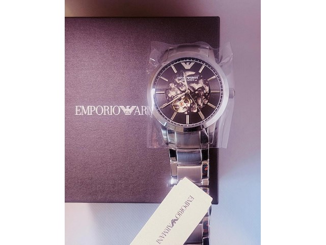 Emporio armani renato skeleton automatisch herenhorloge - afbeelding 5 van  6