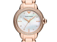 Emporio armani rosé dameshorloge met parelmoer wijzerplaat - afbeelding 1 van  4