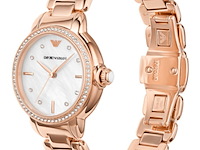 Emporio armani rosé dameshorloge met parelmoer wijzerplaat - afbeelding 3 van  4