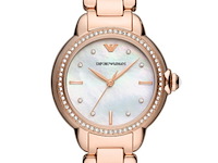 Emporio armani rosé dameshorloge met parelmoer wijzerplaat - afbeelding 1 van  4