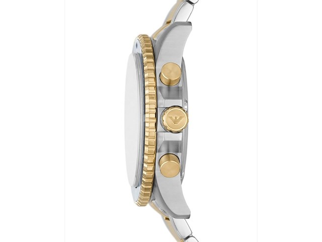 Emporio armani two tone chronograph herenhorloge - afbeelding 2 van  3