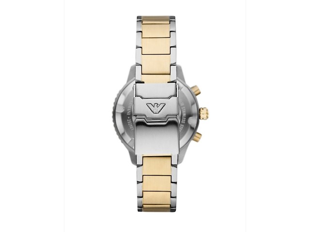 Emporio armani two tone chronograph herenhorloge - afbeelding 3 van  3