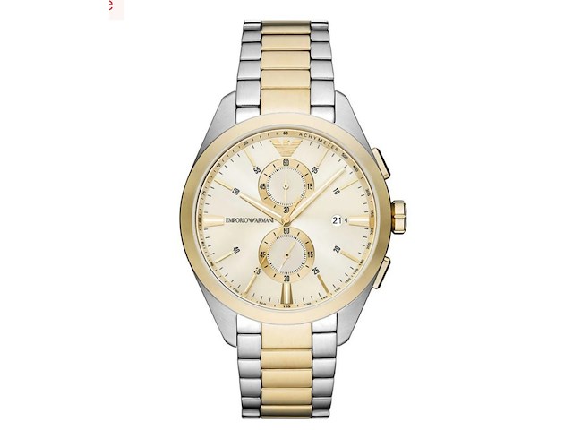 Emporio armani two tone chronograph herenhorloge - afbeelding 1 van  4