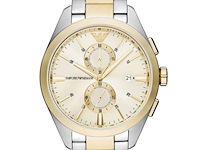 Emporio armani two tone chronograph herenhorloge - afbeelding 1 van  4