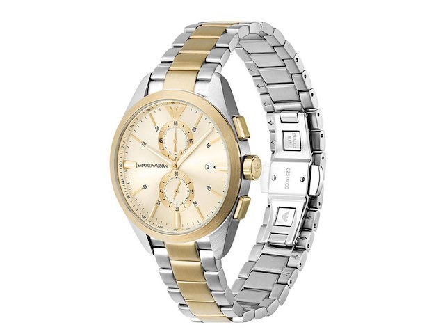 Emporio armani two tone chronograph herenhorloge - afbeelding 2 van  4