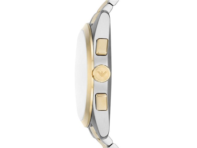 Emporio armani two tone chronograph herenhorloge - afbeelding 3 van  4