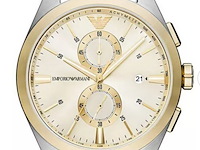 Emporio armani two tone chronograph herenhorloge