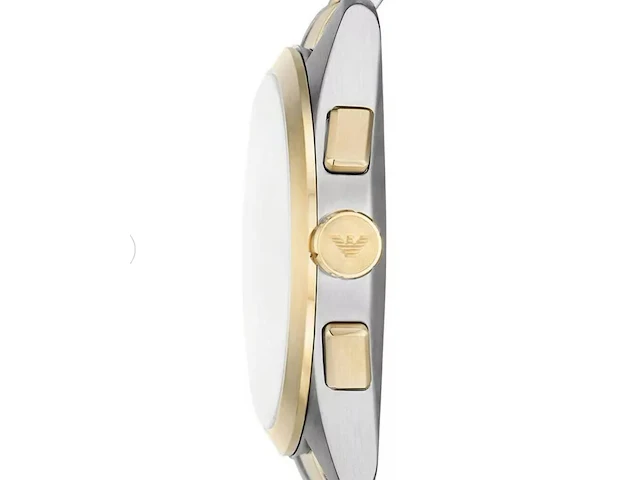 Emporio armani two tone chronograph herenhorloge - afbeelding 2 van  3