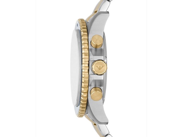 Emporio armani two tone diver chronograph herenhorloge - afbeelding 3 van  3