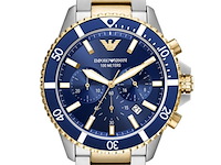 Emporio armani two tone diver chronograph herenhorloge - afbeelding 1 van  3