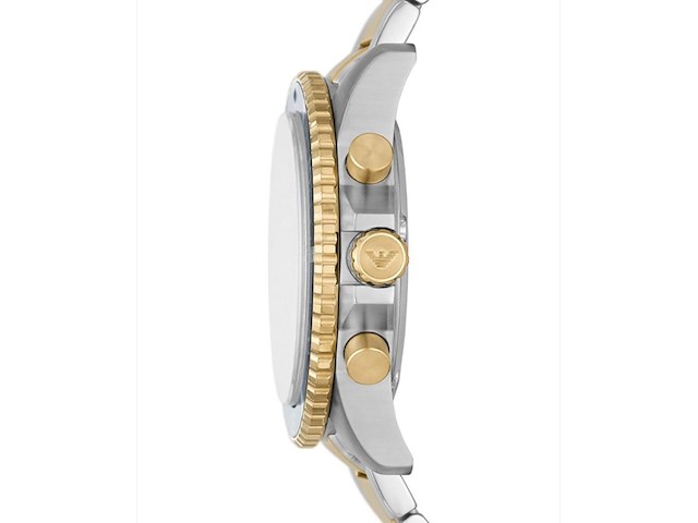 Emporio armani two tone diver chronograph herenhorloge - afbeelding 2 van  3