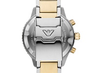 Emporio armani two tone diver chronograph herenhorloge - afbeelding 3 van  3