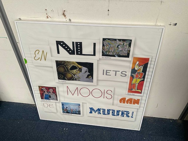 En nu iets moois aan de muur wand decoratie 79x79cm - afbeelding 2 van  5