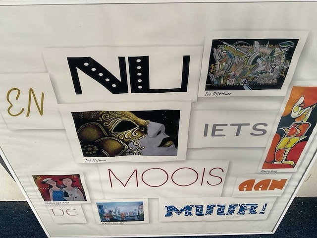 En nu iets moois aan de muur wand decoratie 79x79cm - afbeelding 3 van  5