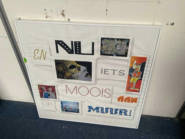 En nu iets moois aan de muur wand decoratie 79x79cm - afbeelding 3 van  6
