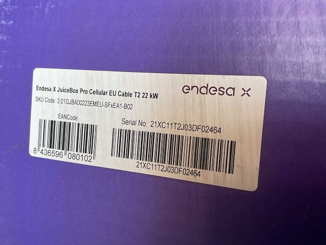 Endesa x juicebox 3.01 pro cellular eu cable t2 22kw laadpaal - afbeelding 6 van  6